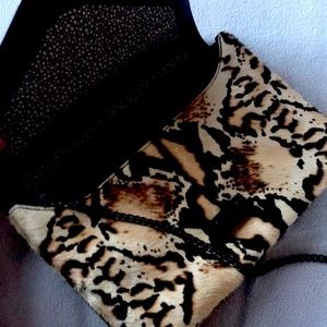 Designer fur clutch